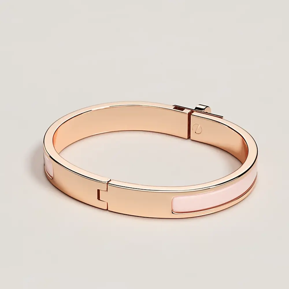 HERMES MINI CLIC KELLY BRACELET rose candeur rghw
