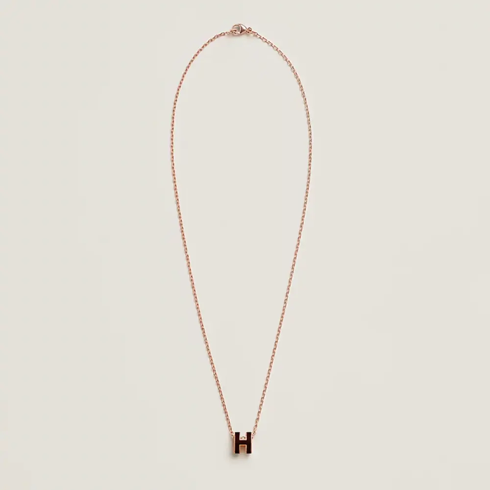 HERMES NECKLACE POP H MINI new rouge h rghw