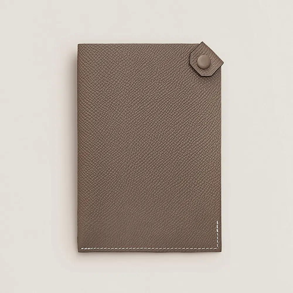 HERMES TARMAC PASSPORT HOLDER etoupe epsom