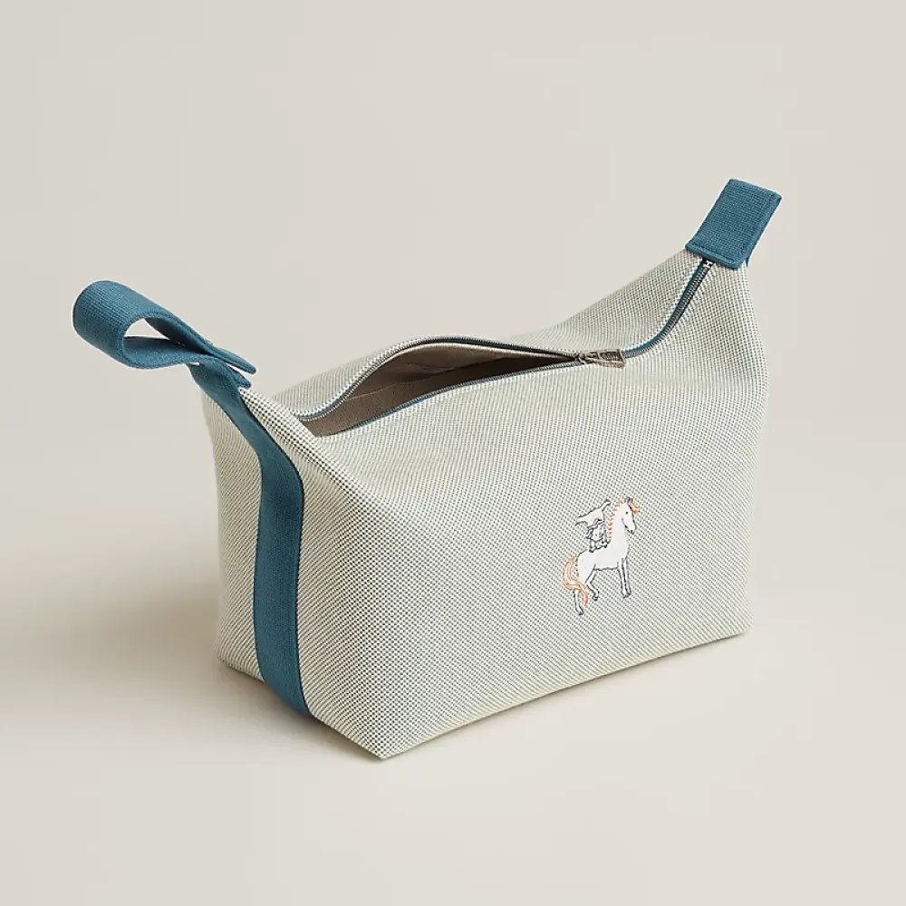 HERMES BRIDE A BRAC CABRIOLE GM blue