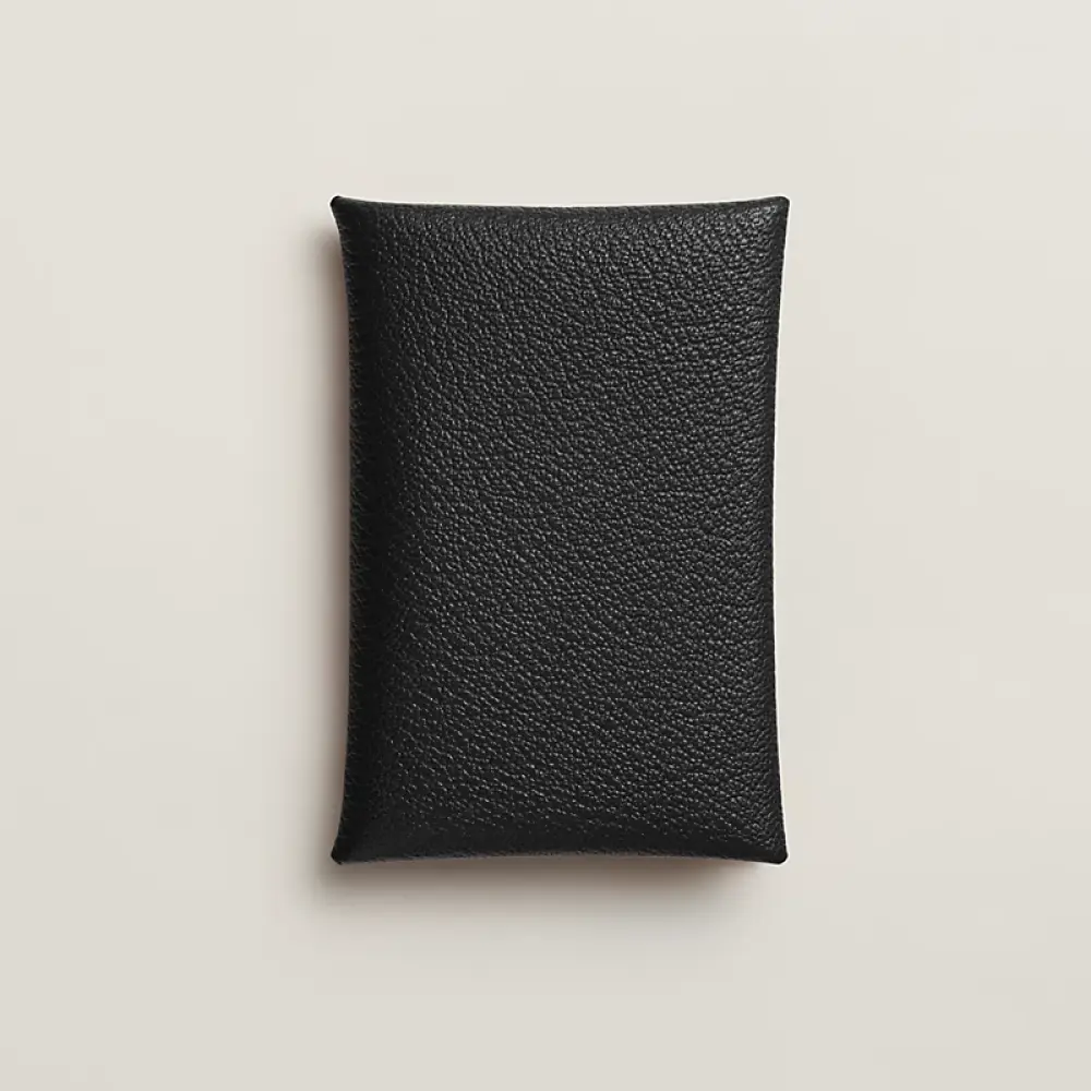 CALVI CARD HOLDER · black chevre mysore