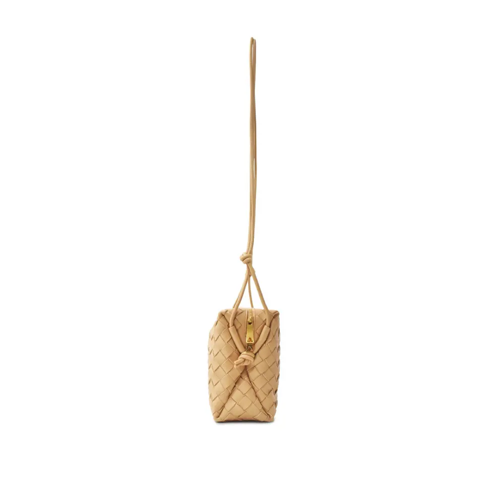 BOTTEGA VENETA BV MINI LOOP CAMERA BAG almond ghw
