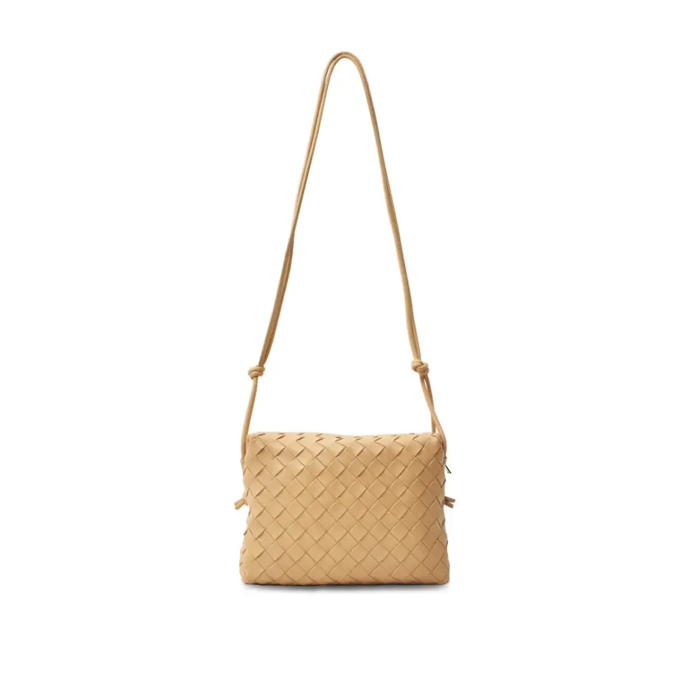 BOTTEGA VENETA BV MINI LOOP CAMERA BAG almond ghw