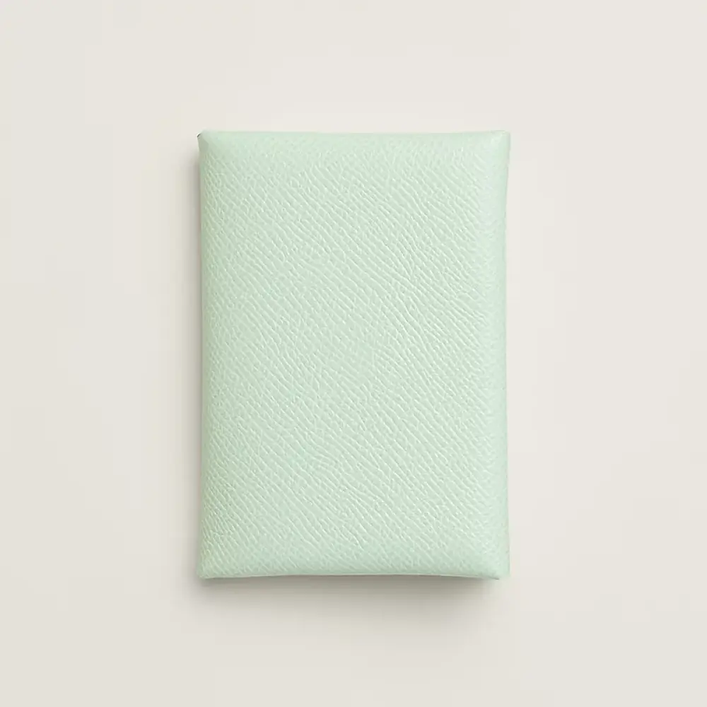 CALVI DUO CARD HOLDER · vert peppermint / vert moyen chevre mysore