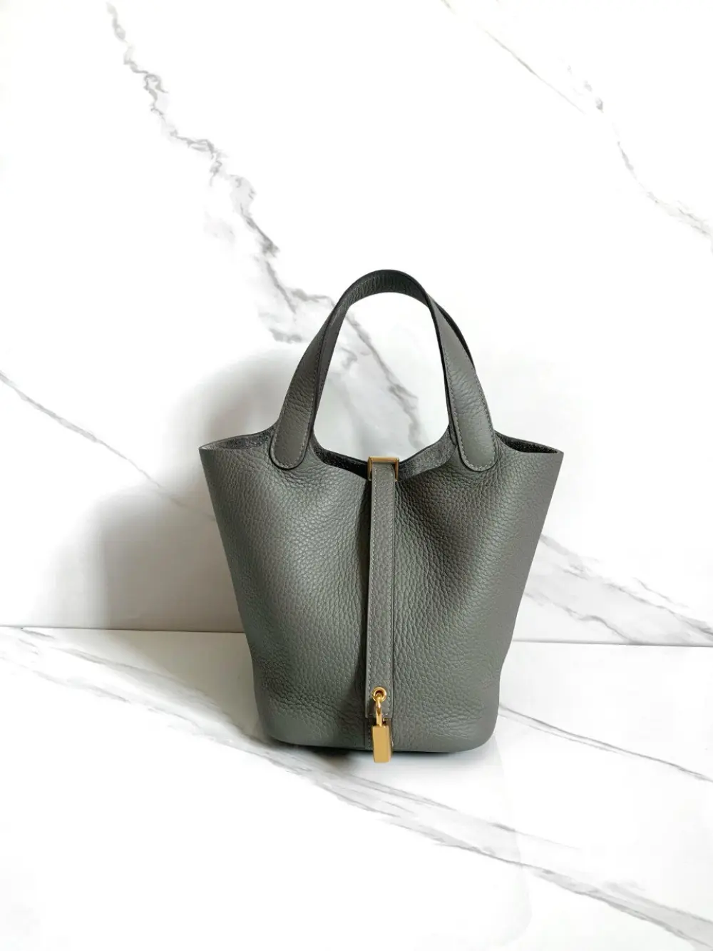 HERMES PICOTIN 18 gris meyer ghw