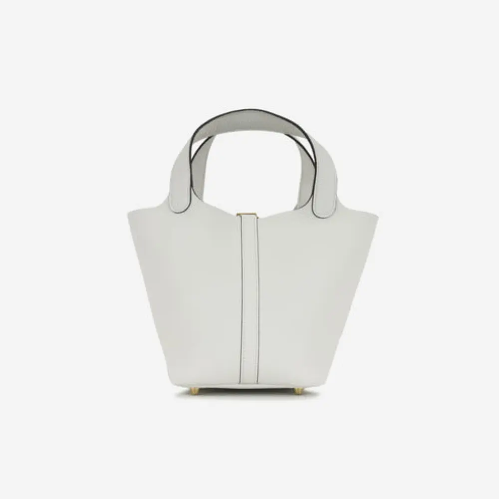 HERMES PICOTIN 18 new white ghw