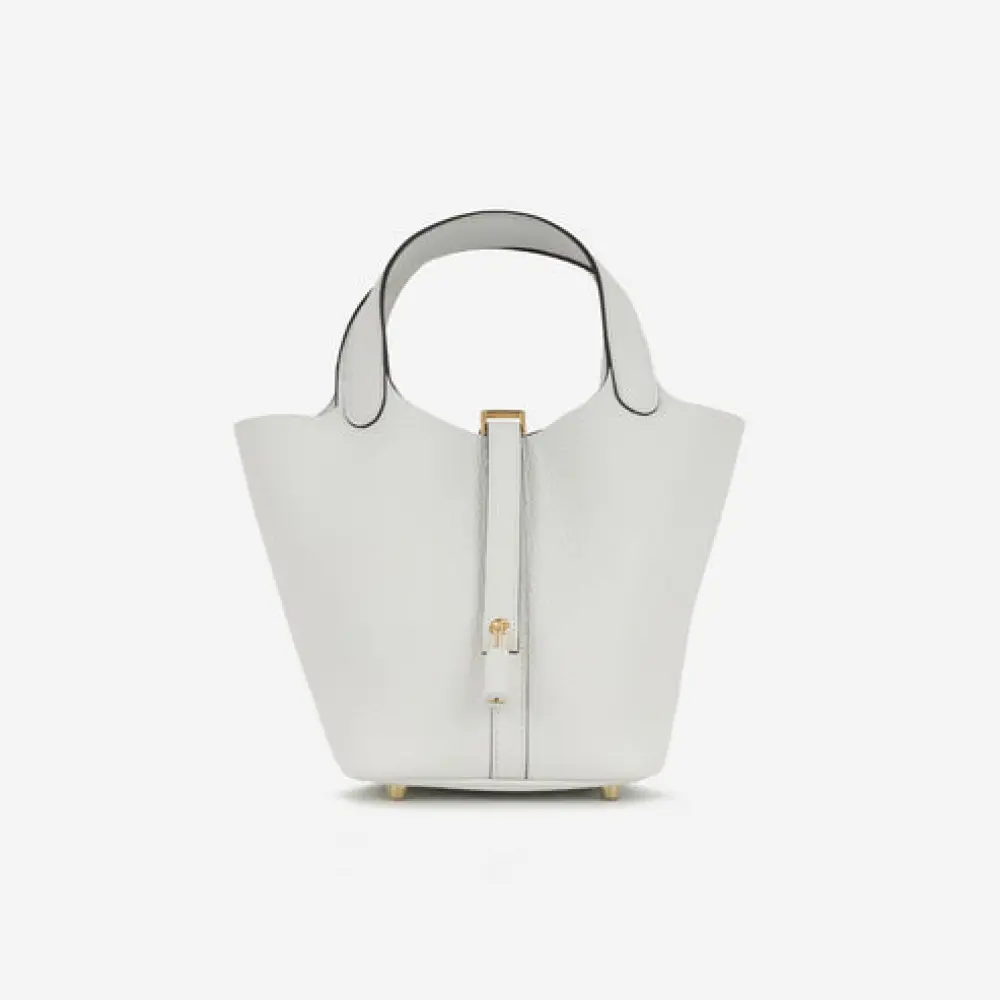 HERMES PICOTIN 18 new white ghw