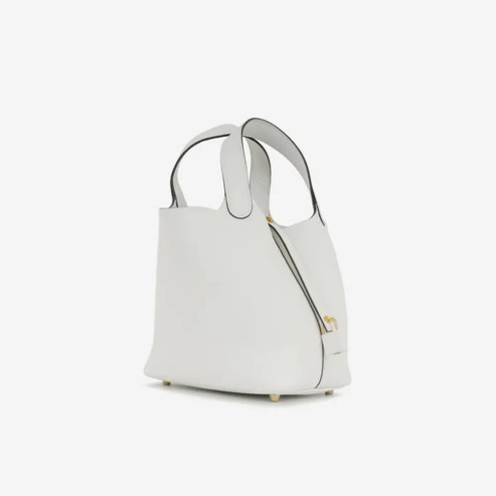 HERMES PICOTIN 18 new white ghw