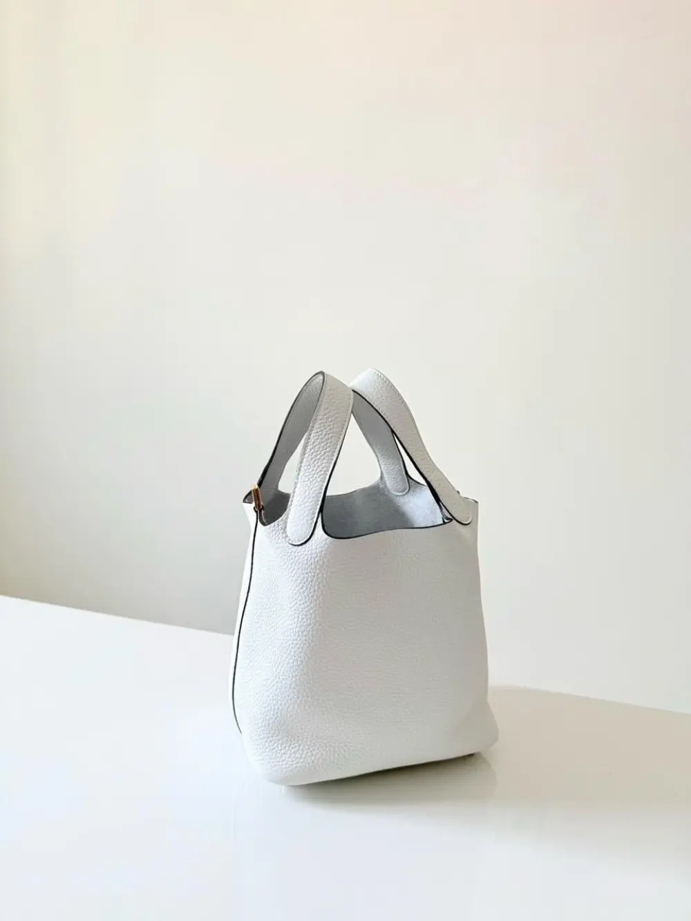 HERMES PICOTIN 18 new white ghw