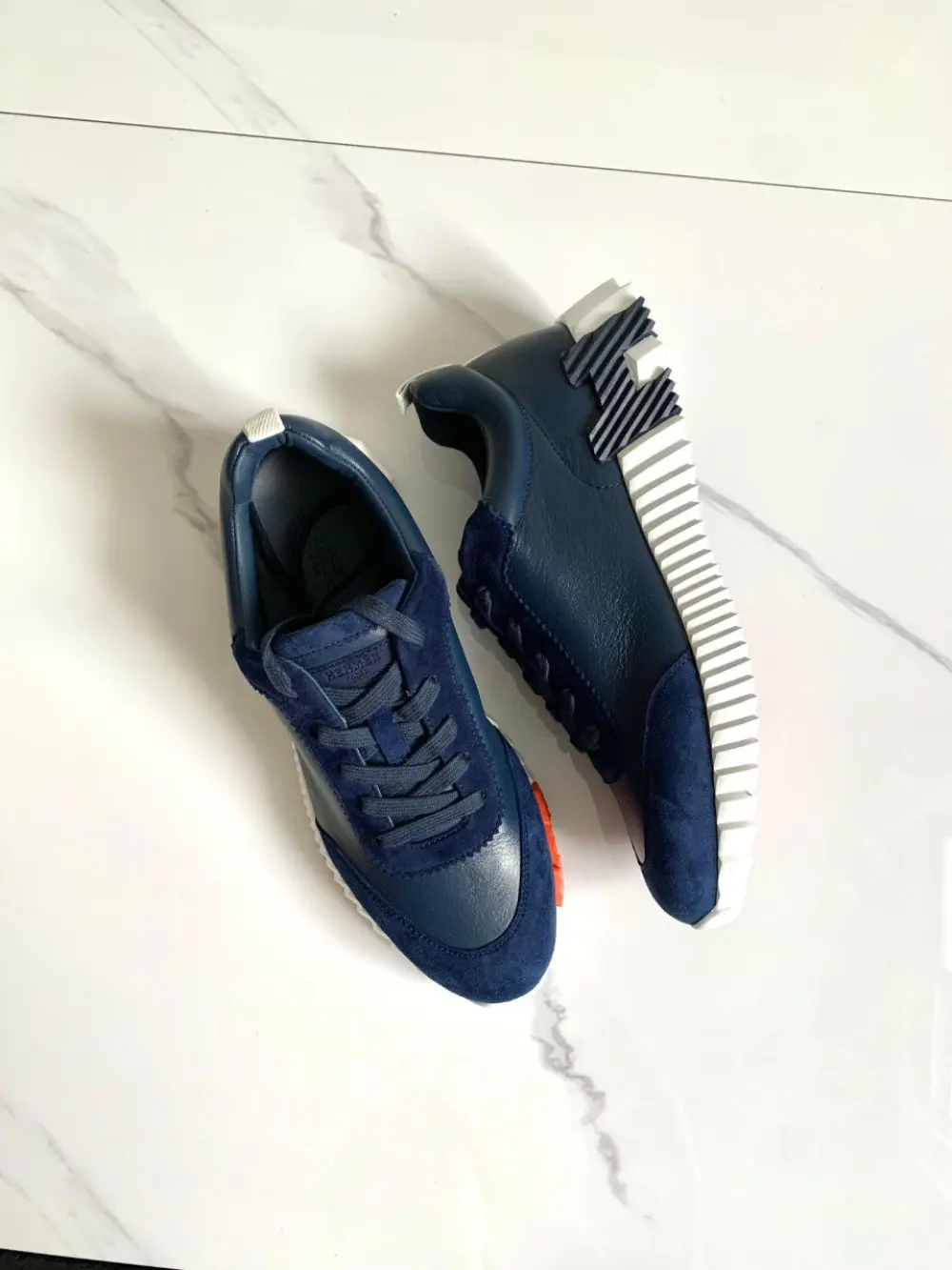 HERMES BOUNCING blue ocean leather
