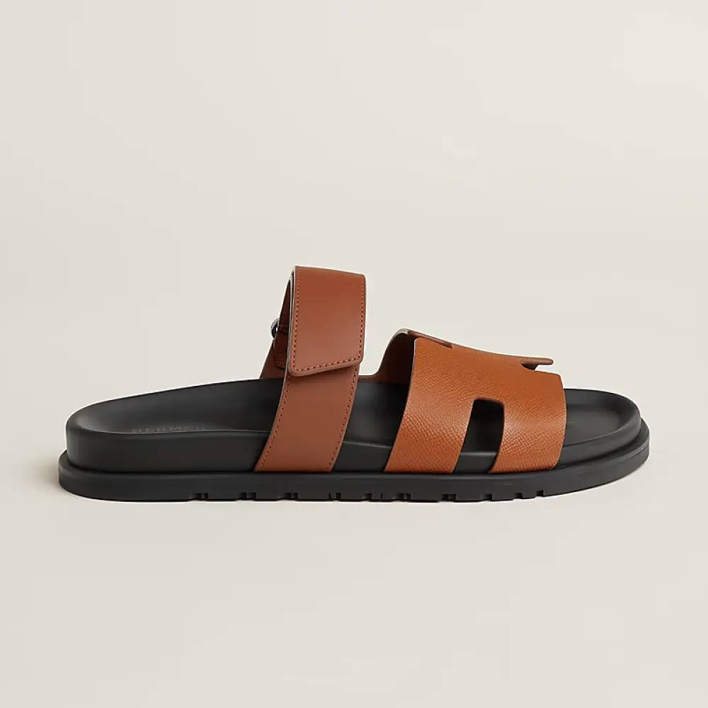 HERMES CHYPRE black tan epsom - calf