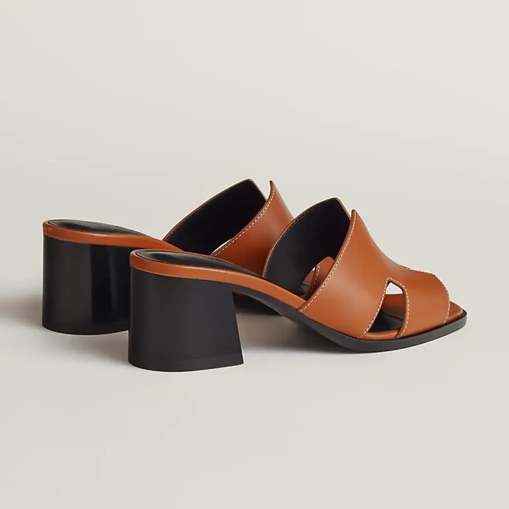 HERMES HELIA 60 SANDAL naturel