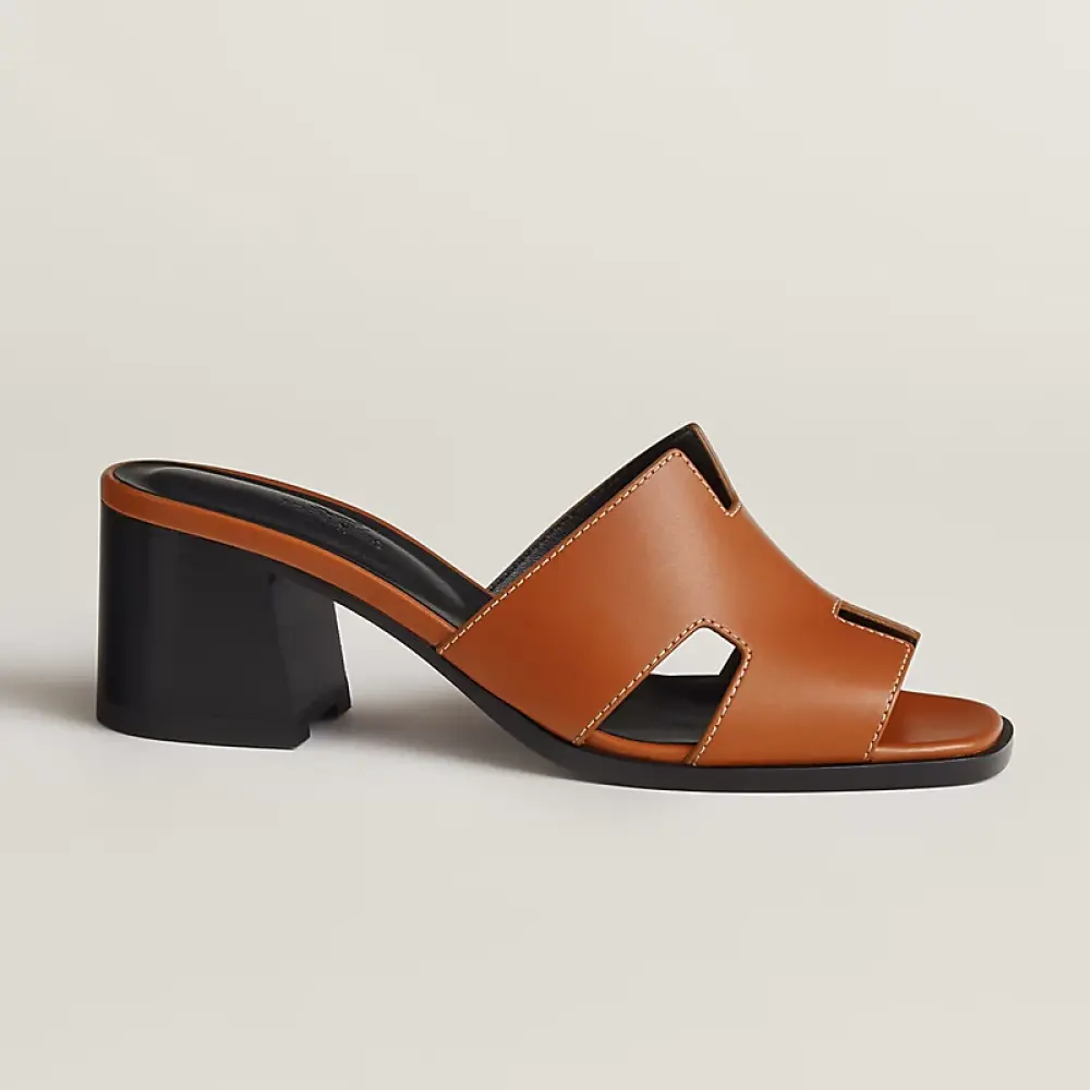 HERMES HELIA 60 SANDAL naturel