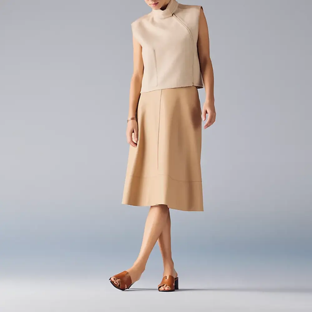 HERMES HELIA 60 SANDAL naturel