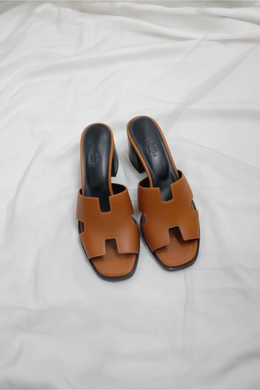 HERMES HELIA 60 SANDAL naturel