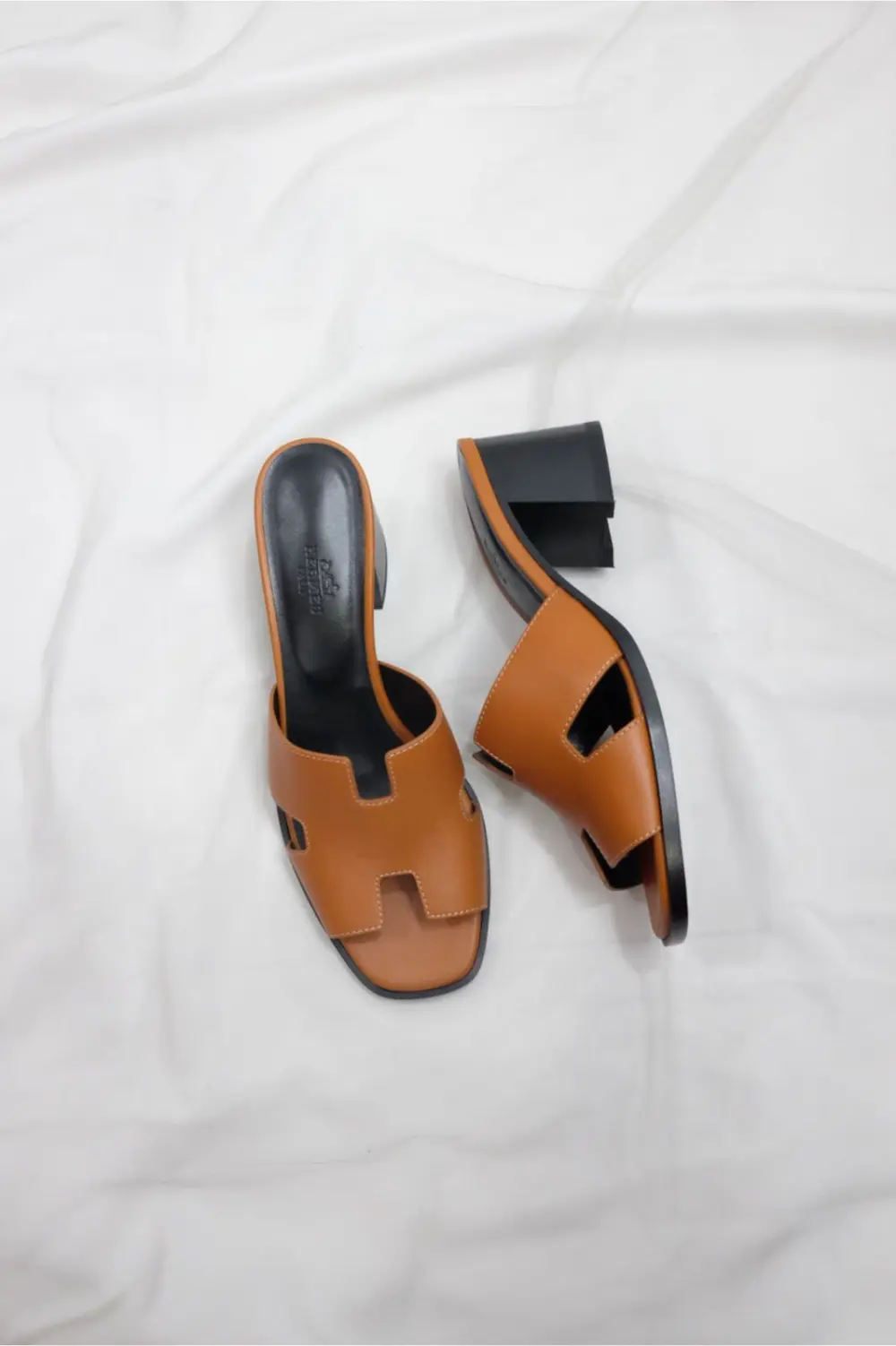 HERMES HELIA 60 SANDAL naturel