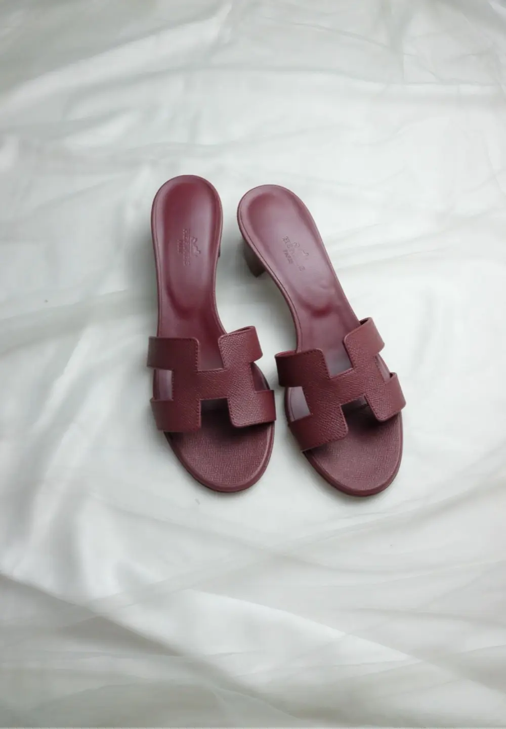 HERMES OASIS rouge h epsom