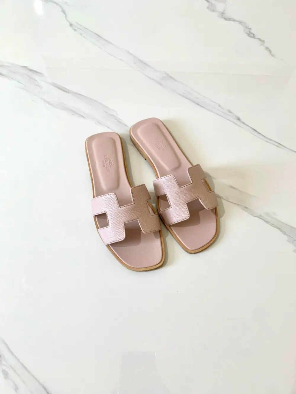 HERMES ORAN mauve pale epsom / rose porcelaine