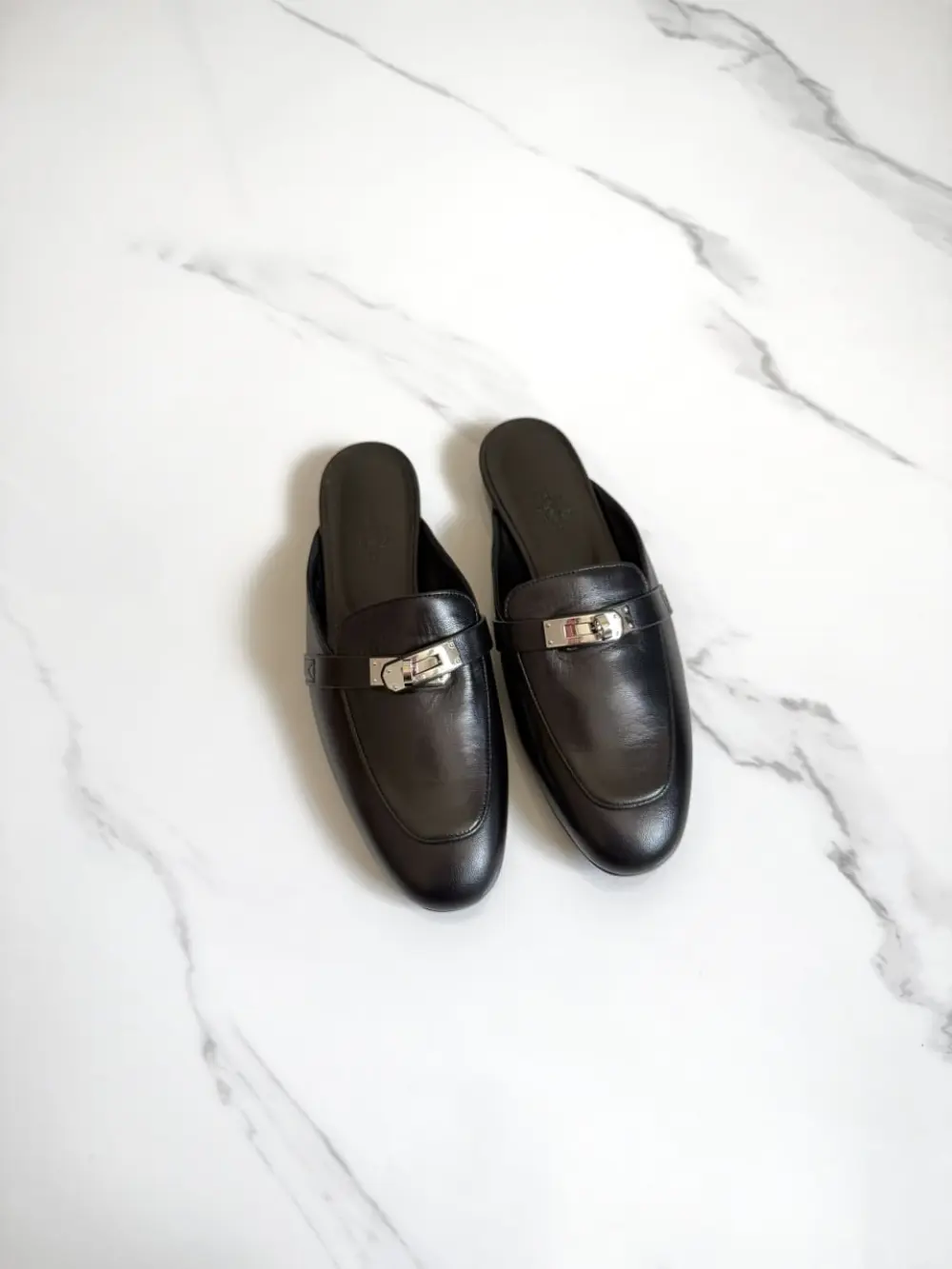 HERMES OZ MULES black shw
