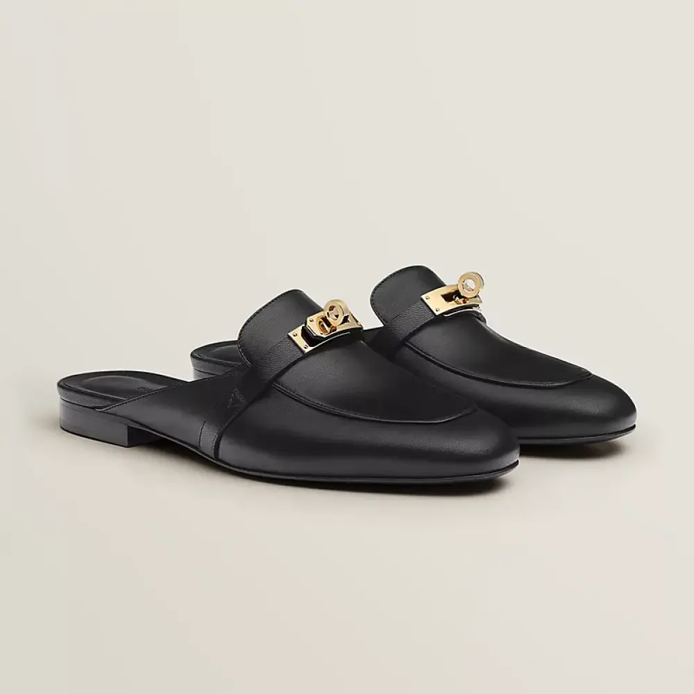 HERMES OZ MULES black ghw