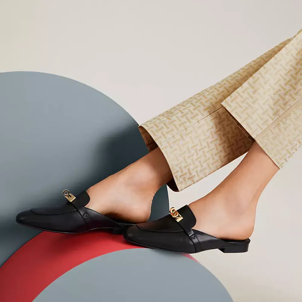 HERMES OZ MULES black ghw