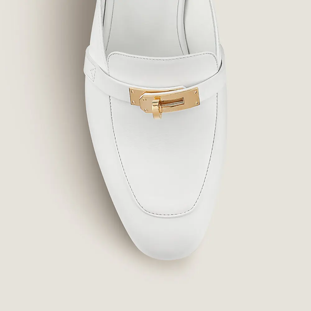 HERMES OZ MULES all white ghw