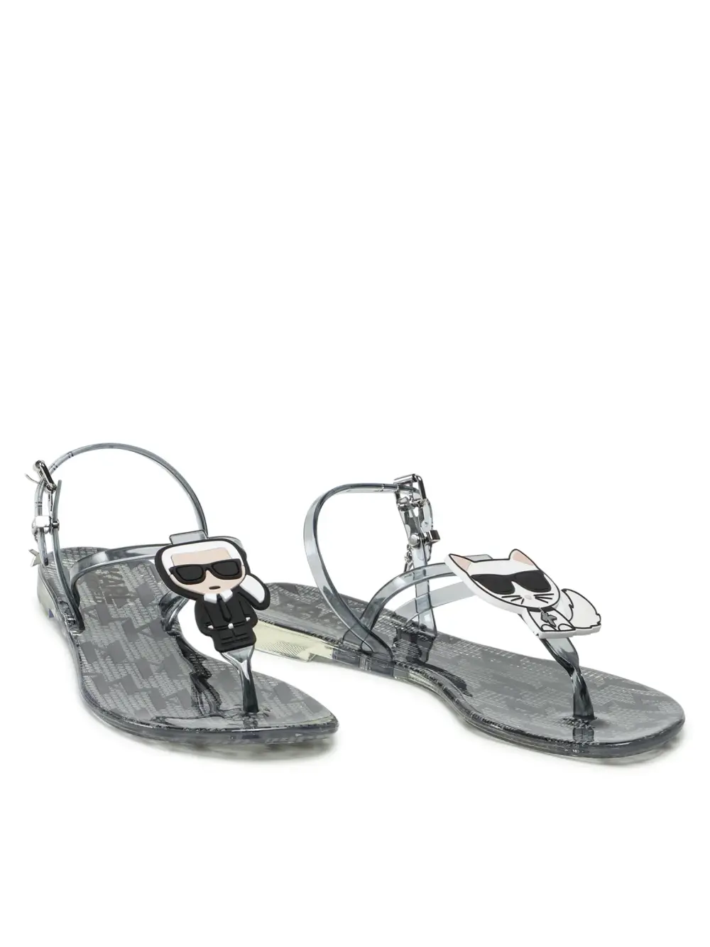 LAGERFELD JELLY RUBBER · black grey