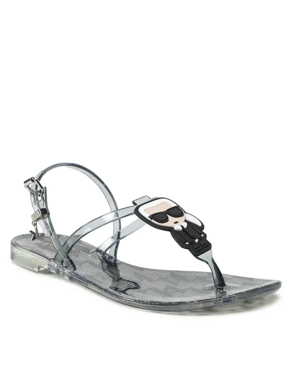 KARL LAGERFELD JELLY RUBBER black grey
