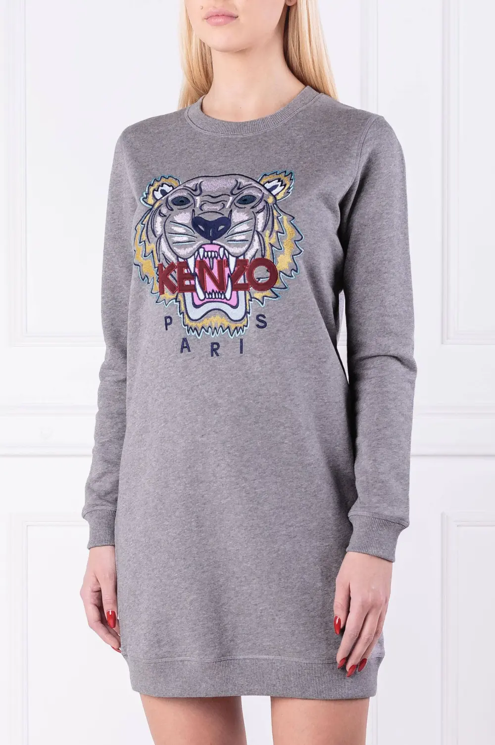 DRESS LONG SLEEVE SWEATER · grey