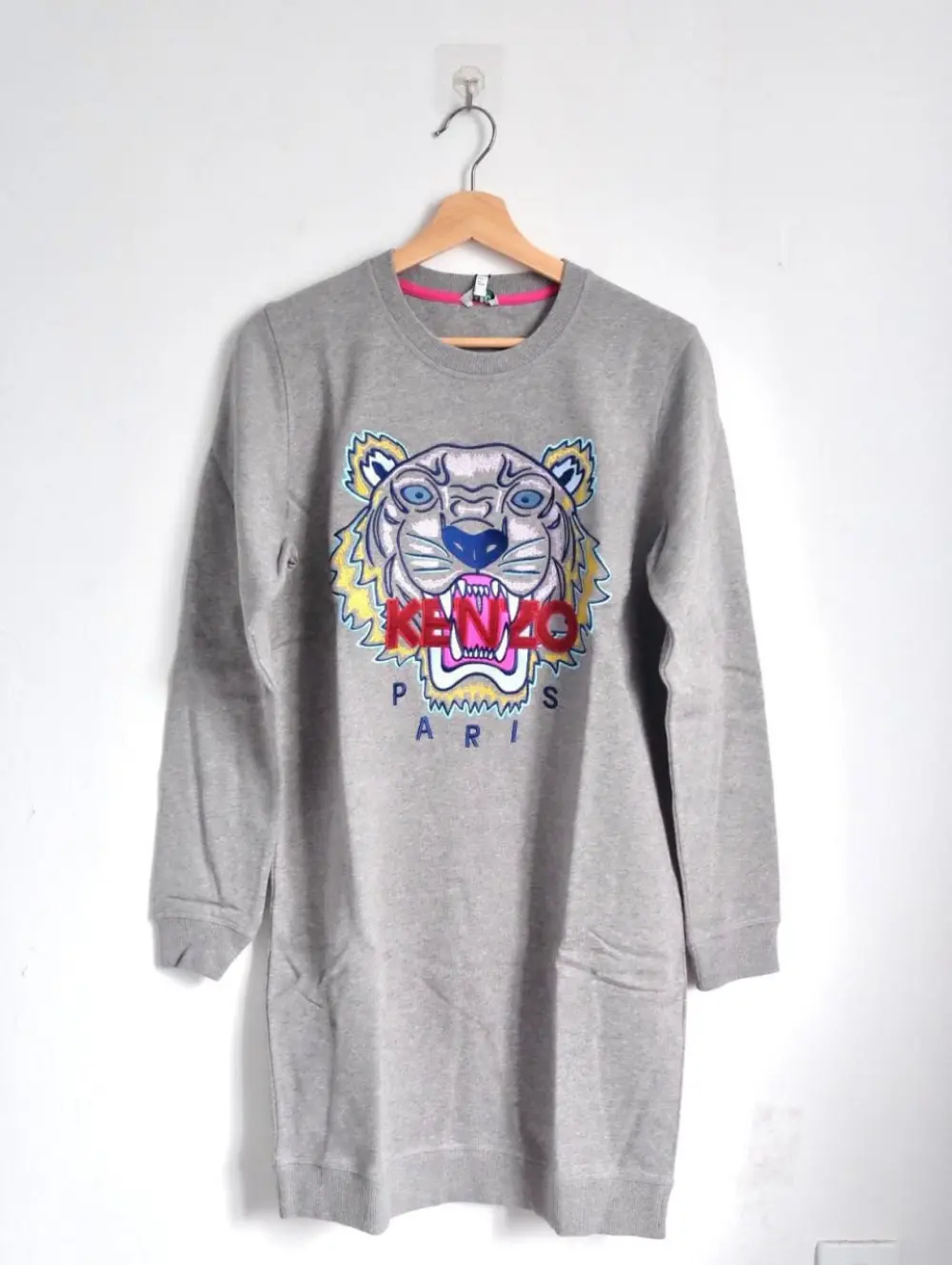 KENZO DRESS LONG SLEEVE SWEATER grey