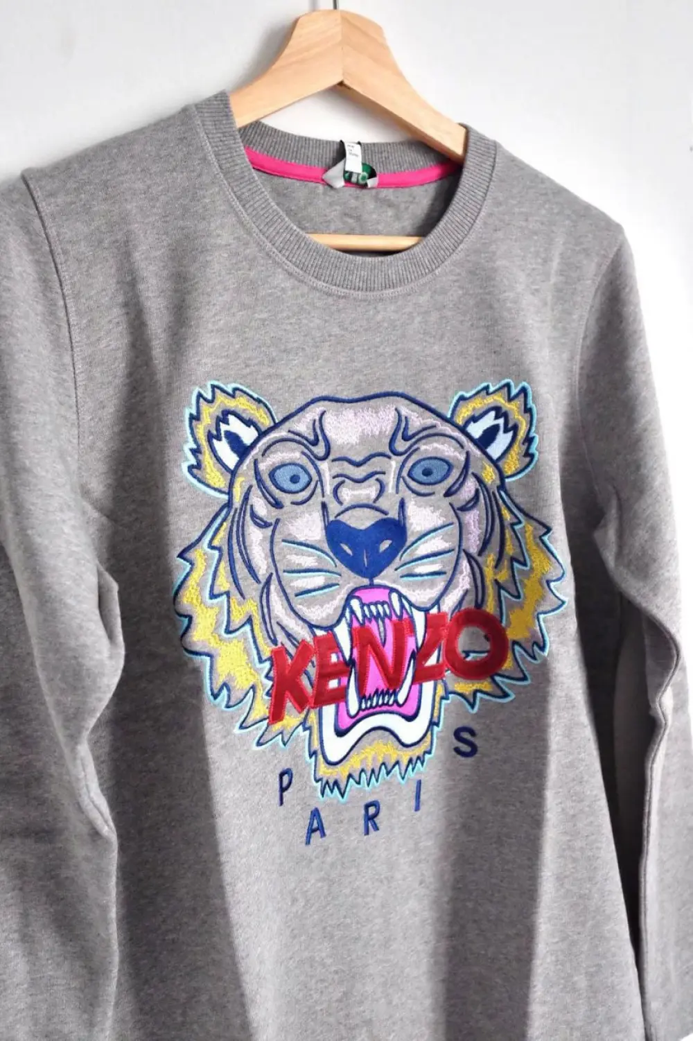 KENZO DRESS LONG SLEEVE SWEATER grey