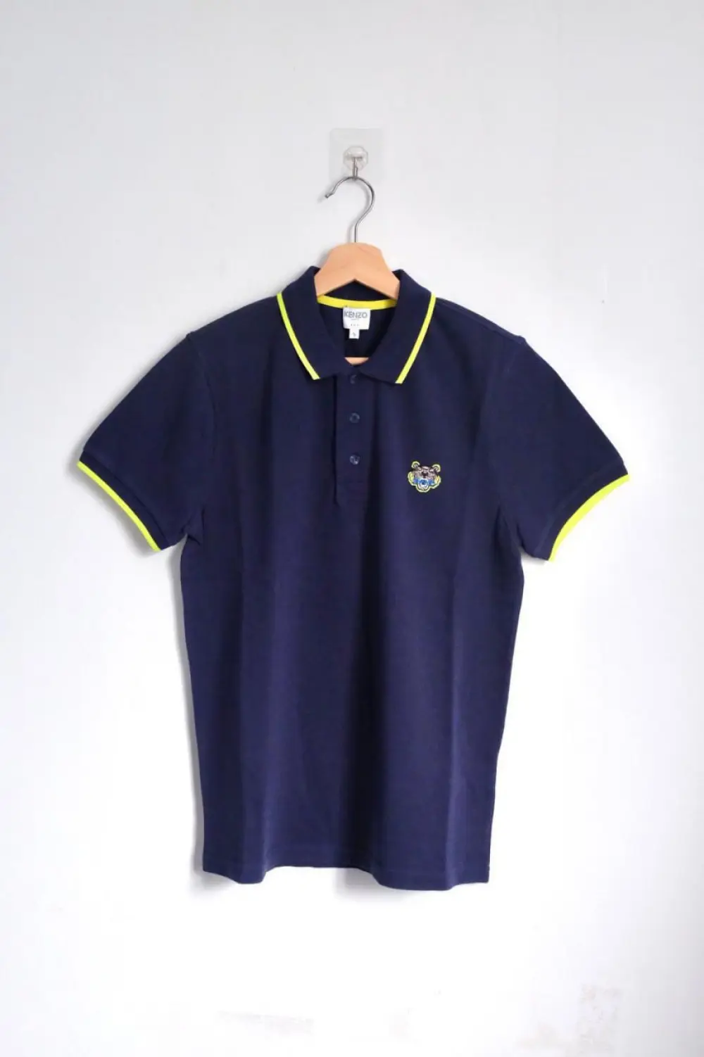 KENZO POLO navy list yellow