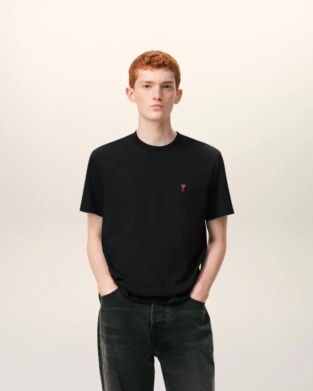 AMI PARIS TSHIRT DE COEUR black