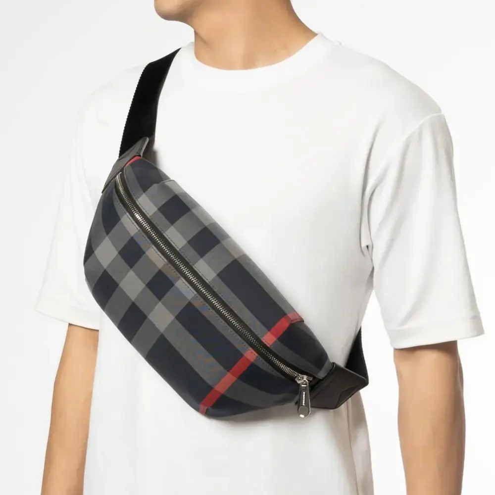 BURBERRY BELT BAG navy grey