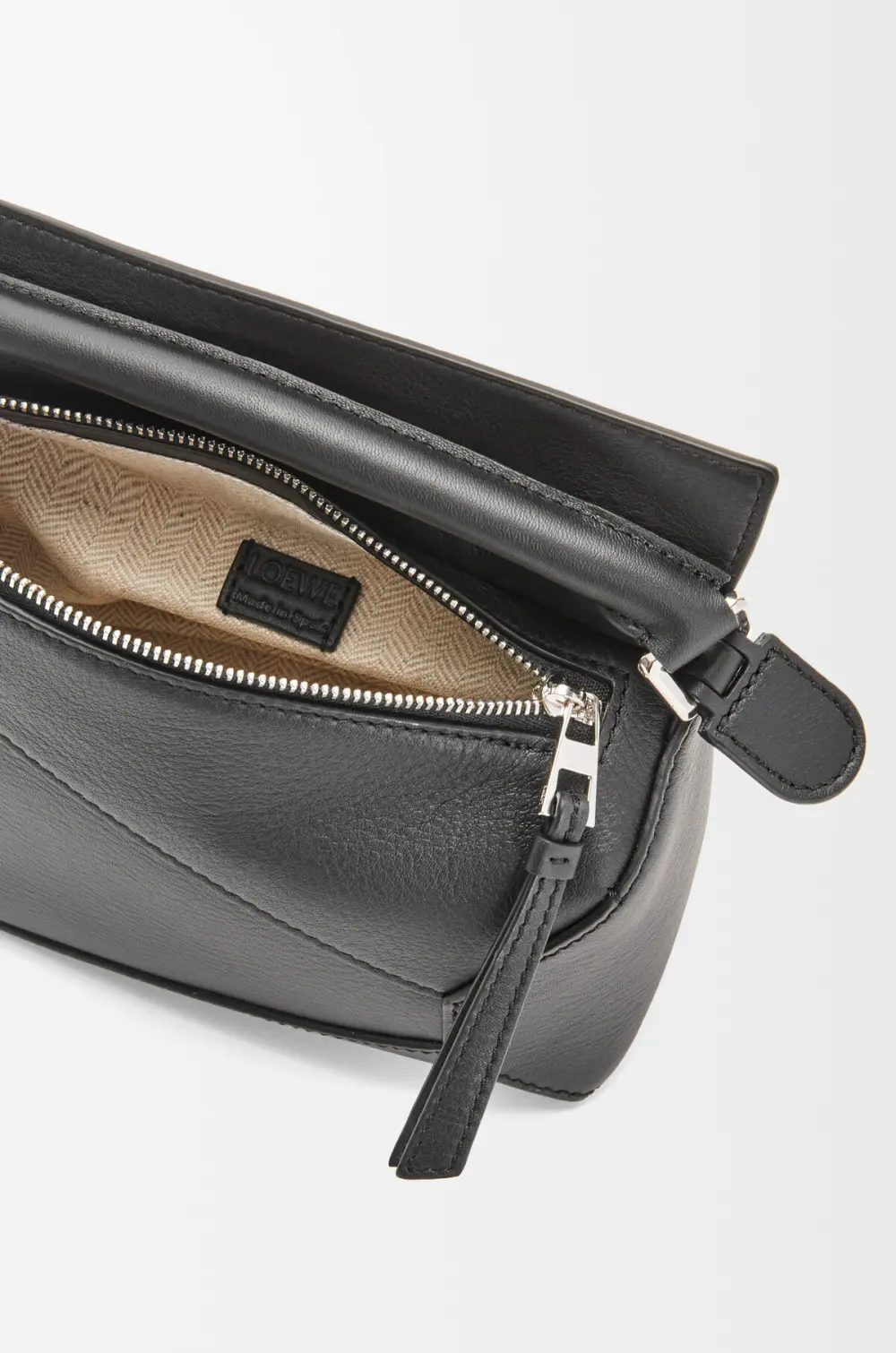 LOEWE MINI PUZZLE BAG black shw