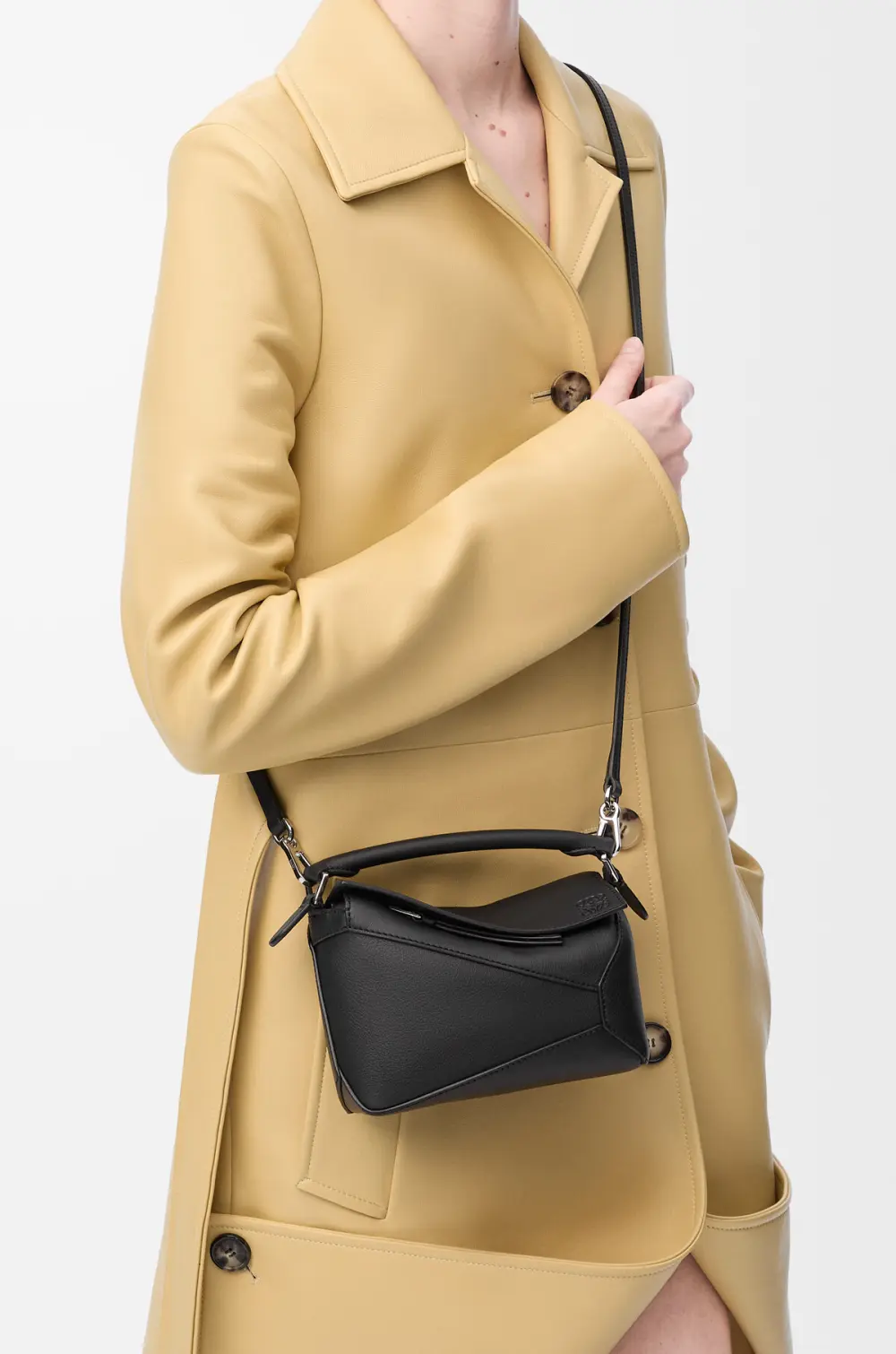 LOEWE MINI PUZZLE BAG black shw