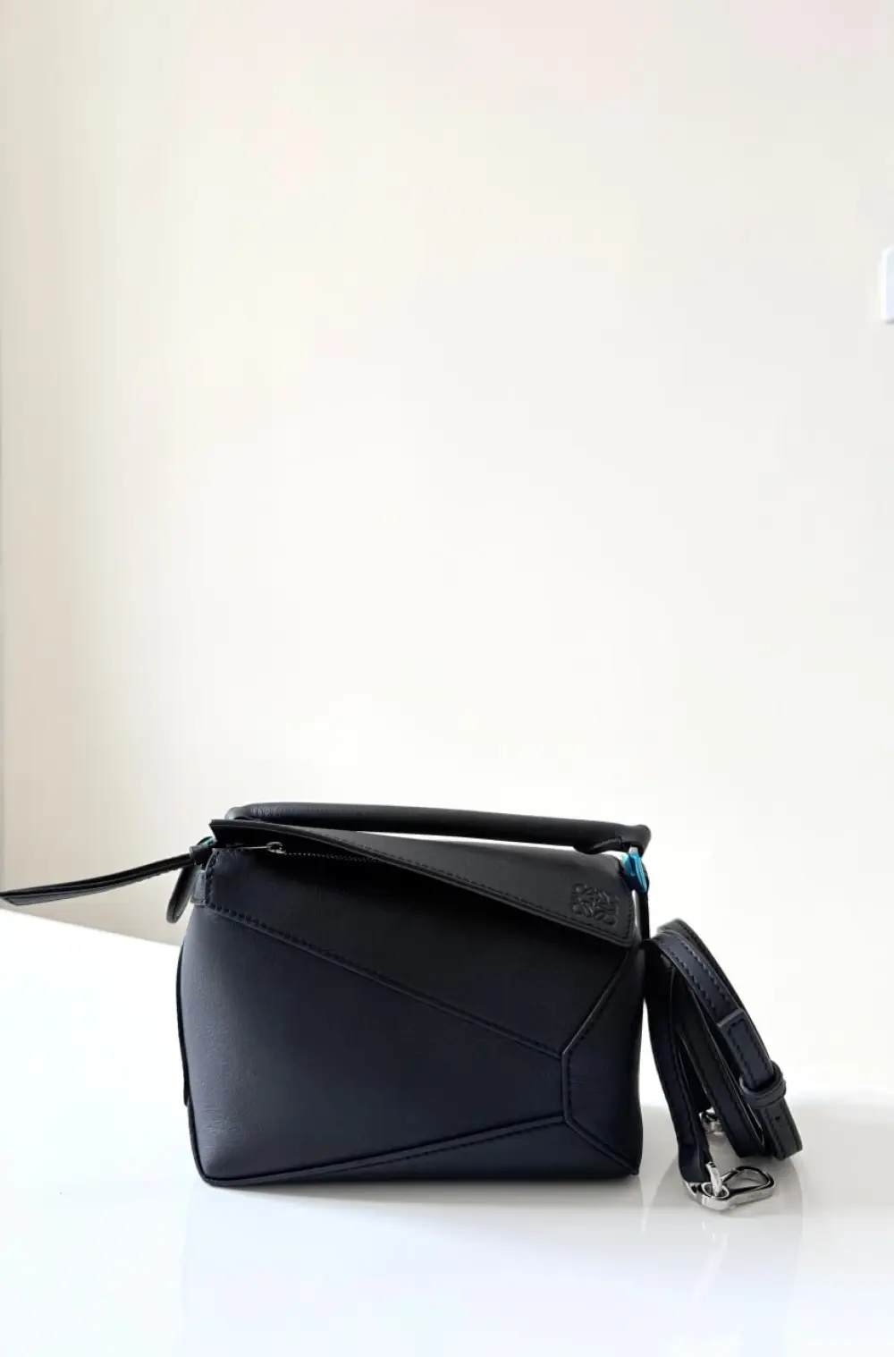 LOEWE MINI PUZZLE BAG black shw