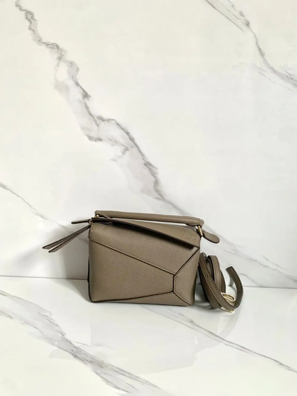 LOEWE MINI PUZZLE BAG taupe