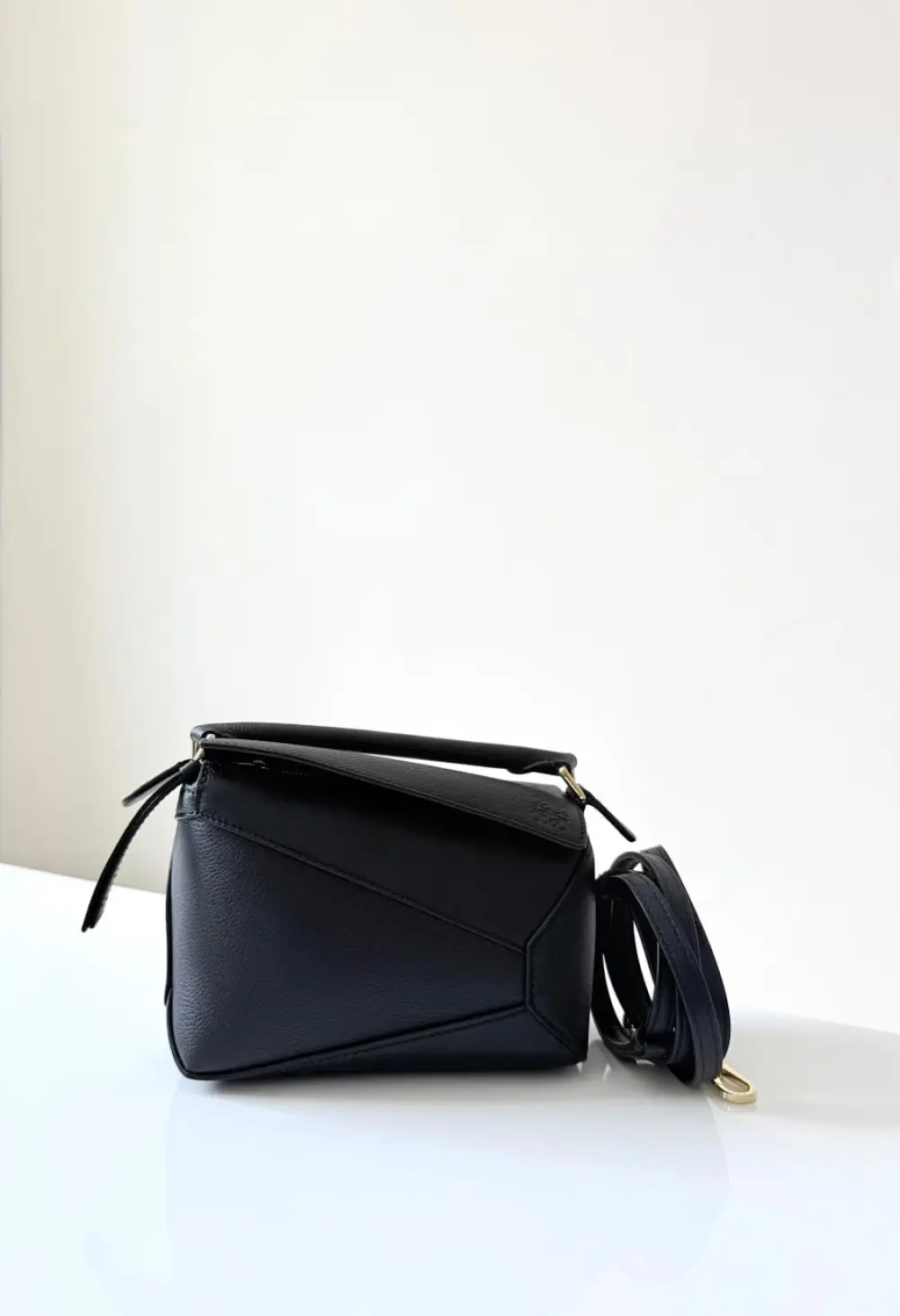 LOEWE MINI PUZZLE BAG black ghw