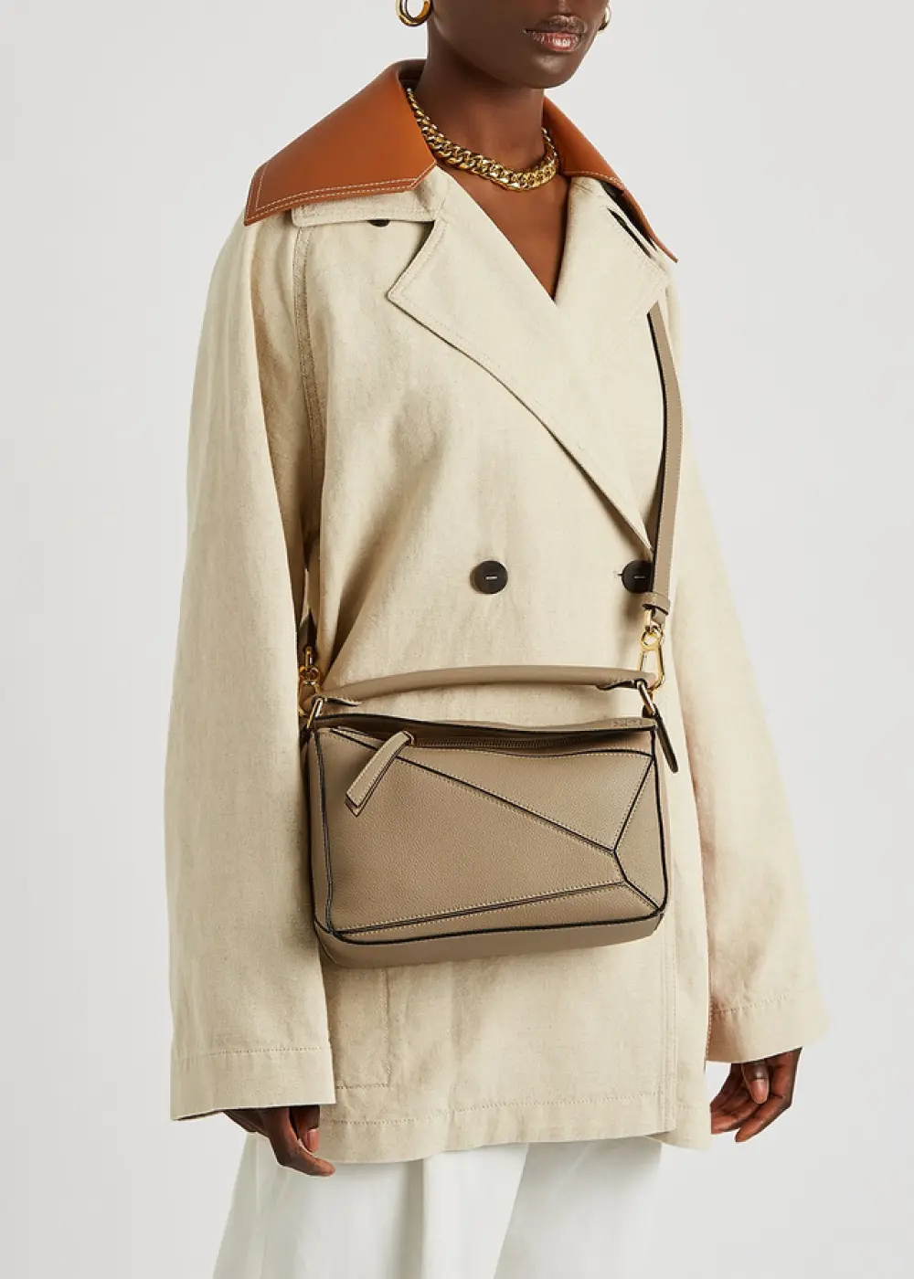 LOEWE SMALL PUZZLE BAG (OLD MODEL) sand grained ghw (multicolour)