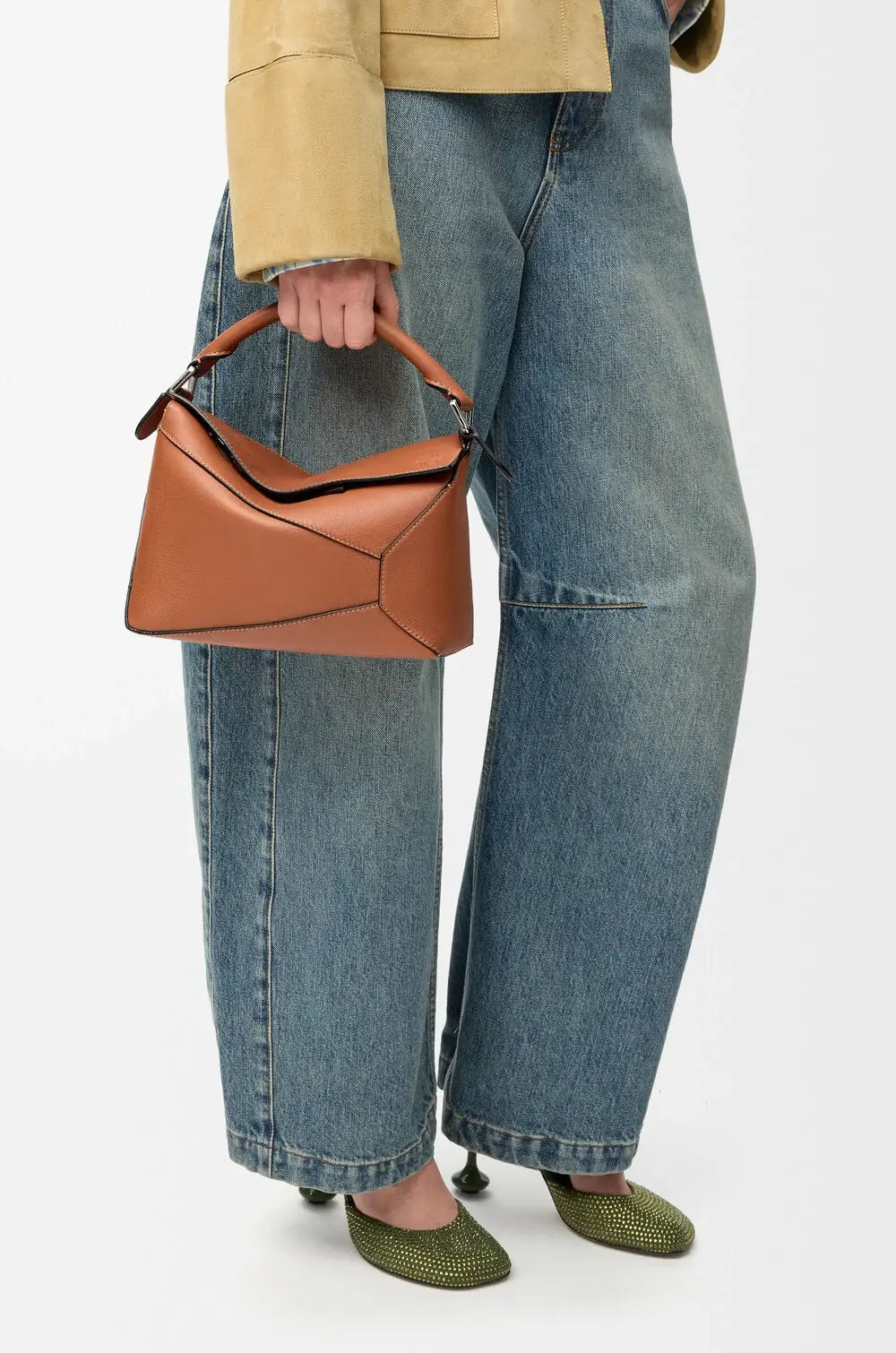 LOEWE SMALL PUZZLE BAG CLASSIC CALFSKIN tan shw