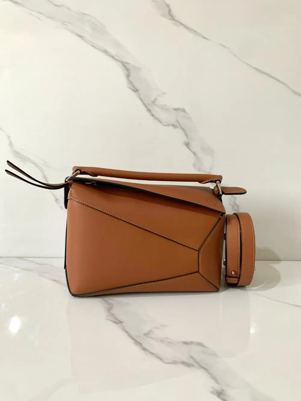 LOEWE SMALL PUZZLE BAG CLASSIC CALFSKIN tan shw