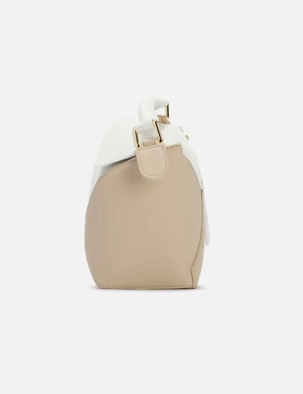 LOEWE SMALL PUZZLE BAG CLASSIC CALFSKIN soft white / paper craft