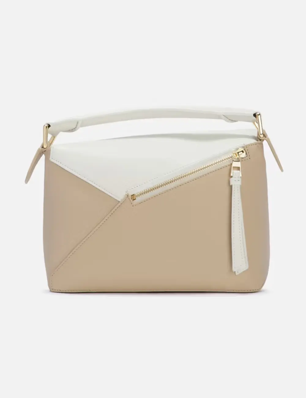 LOEWE SMALL PUZZLE BAG CLASSIC CALFSKIN soft white / paper craft