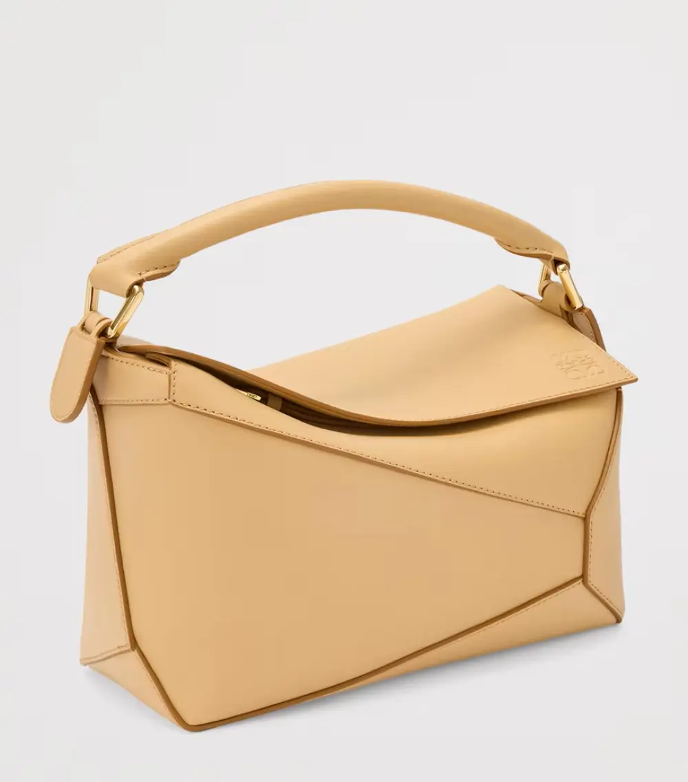 LOEWE SMALL PUZZLE BAG CLASSIC CALFSKIN silk beige