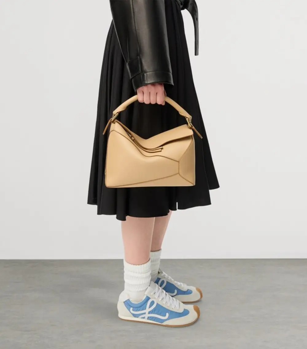 LOEWE SMALL PUZZLE BAG CLASSIC CALFSKIN silk beige
