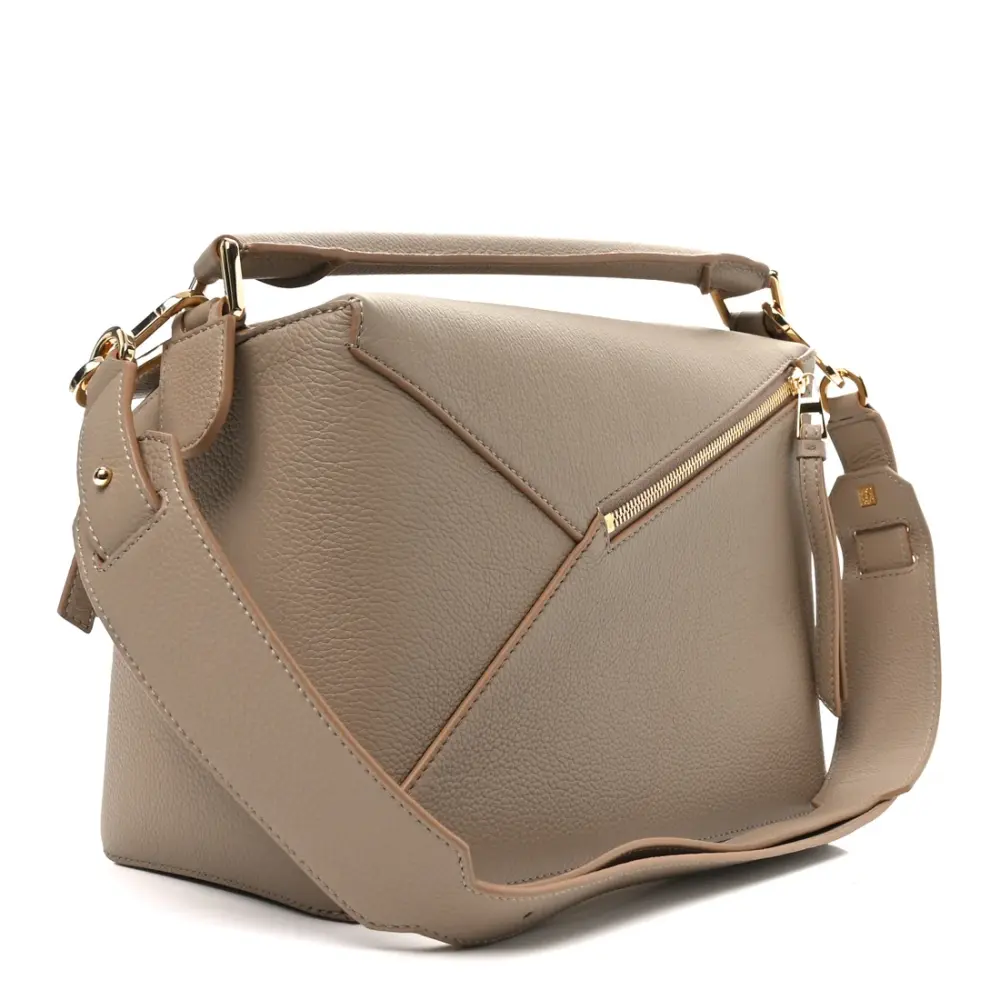 LOEWE SMALL PUZZLE BAG SOFT GRAINED CALFSKIN sand ghw