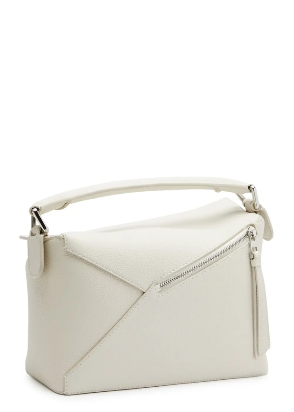 LOEWE SMALL PUZZLE BAG SOFT GRAINED CALFSKIN soft white shw