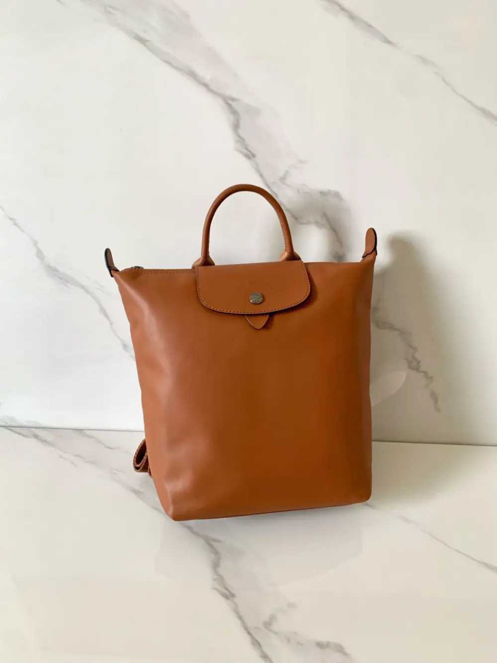 LONGCHAMP LE PLIAGE XTRA BACKPACK M cognac leather
