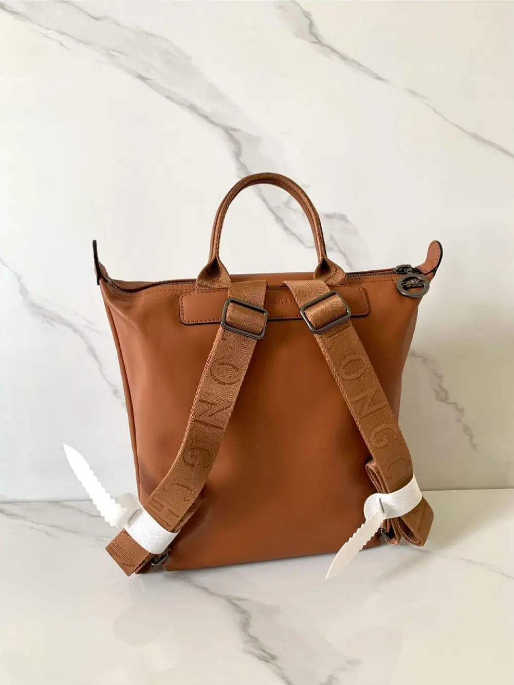 LONGCHAMP LE PLIAGE XTRA BACKPACK M cognac leather